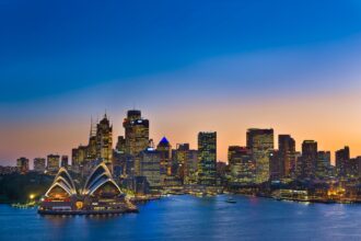 Sydney Opera house and cityscape