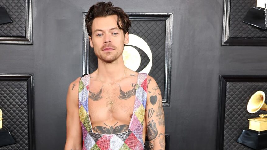 Harry Styles' Grammy fashion: Rainbow jumpsuit divides social media