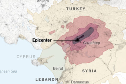 Map: 7.8-Magnitude Earthquake Strikes Turkey, Syria, Lebanon and Israel