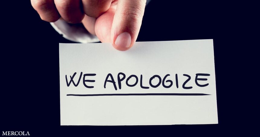 Reviewing the Most Recent 'Apology' for the COVID-19 Response