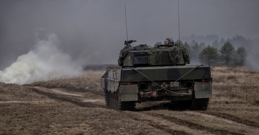 Ukrainians Demonstrate Training on Leopard Tanks in Poland