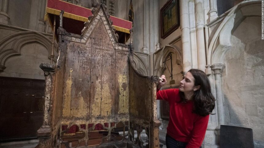 A 700-year-old chair is getting a facelift for King Charles III's coronation