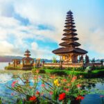 Pura Ulun Danu Temple on lake Brataan