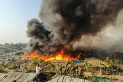 Fire in Rohingya refugee camp leaves thousands homeless