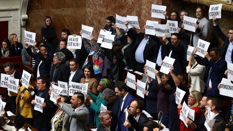 France pensions: Protests erupt as government forces through higher retirement age