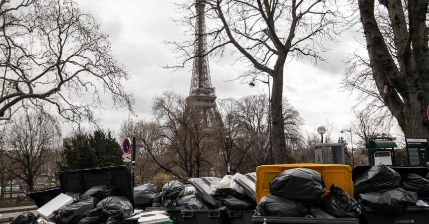 Garbage Piles Up in Protest Against France’s Pension Change