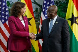 Ghana's president softens country's stance on draconian anti-LGBTQ bill as Kamala Harris visits