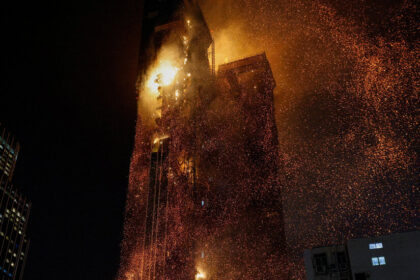 Hong Kong Skyscraper Is Engulfed in Flames