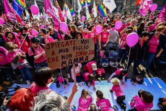 Hundreds protest clampdown on same-sex parents in Milan