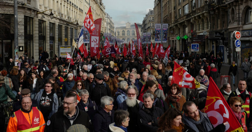 Protesters Rally in France Against Raising Legal Retirement Age