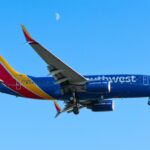 Southwest Boeing 737-700 in the sky over Los Angeles