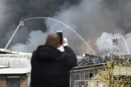 Hamburg warehouse fire: Police warn of possible toxins in air