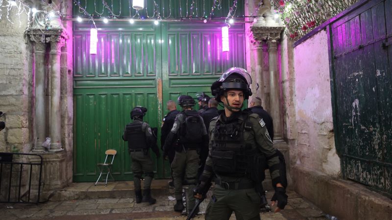 Israeli police storm al-Aqsa mosque during Ramadan prayers, sparking rocket fire from Gaza