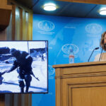 Russia’s commissioner for children’s rights seeks to portray war crimes accusations as false.