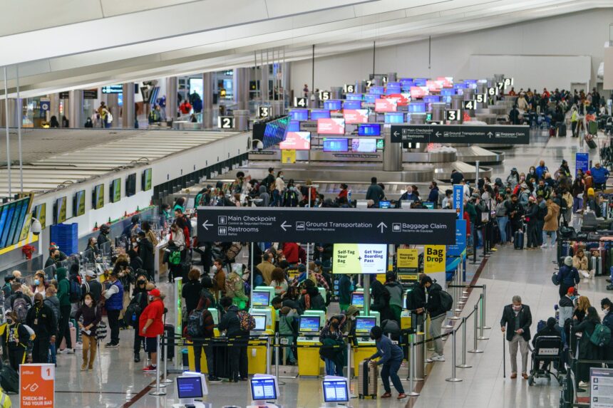 crowded airport