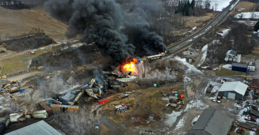 Tracking the Chemicals in the East Palestine, Ohio, Train Derailment and Fire