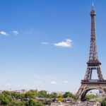 The Eiffel Tower in Paris, France on a clear summer day