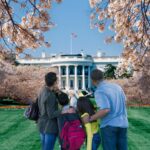 African American couple sightseeing at the White House