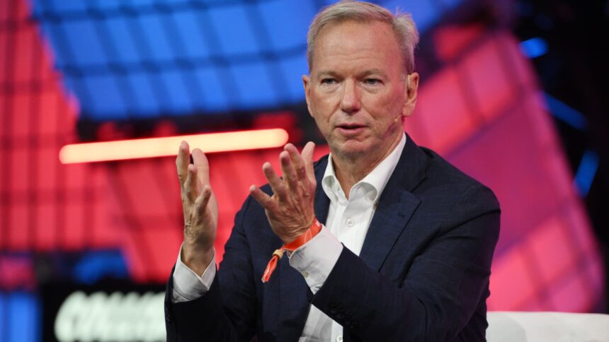 Former Google CEO Eric Schmidt says