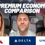 Video thumbnail of Nicky, Maren, and Liam flying US premium economy