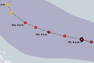 Map: Tracking Typhoon Mawar - The New York Times