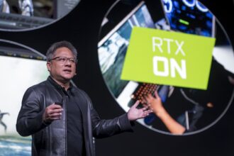 Nvidia shares surge to record close with 24% rally