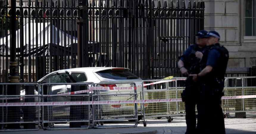 Police Investigate Car Crash Into Downing Street Gates