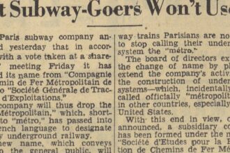 1948: Paris ‘Métro’ Gets New Name, But Subway-Goers Won’t Use It