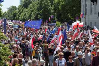 Hundreds of Thousands March Against Poland’s Governing Party