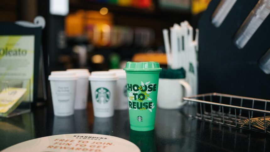 Starbucks has a coffee-cup climate issue as mobile, drive-thru booms