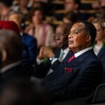 Congolese president Denis Sassou Nguesso in Paris on 22 June 2023.