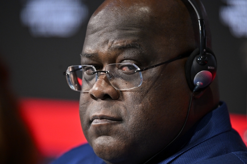 The Congolese president Félix Tshisekedi in Davos, Switzerland on 17 January 2023.