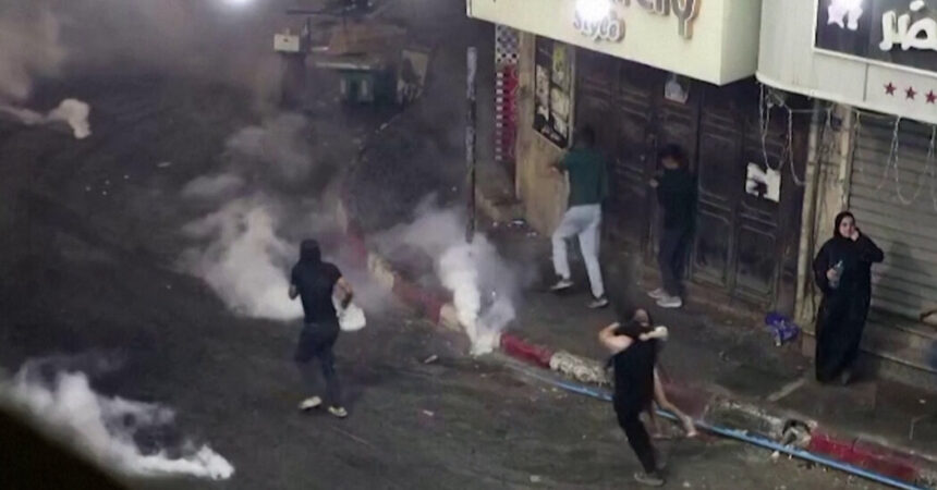 Footage Shows Palestinians Escaping Tear Gas During Israeli Raid