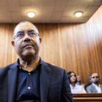 The former Mozambican minister of finances, Manuel Chang, attends court at Kempton Park on 8 January 2019, in South Africa.