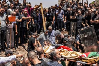 Mass Funeral Held for Palestinians Killed in Israeli Raid