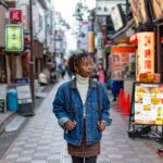 Portrait of a Happy Woman on the Streets of Tokyo