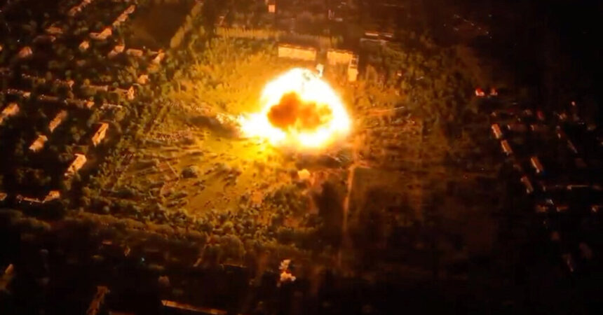 Ukraine Strikes Makiivka, Igniting a Huge Blast in Russian-Occupied City