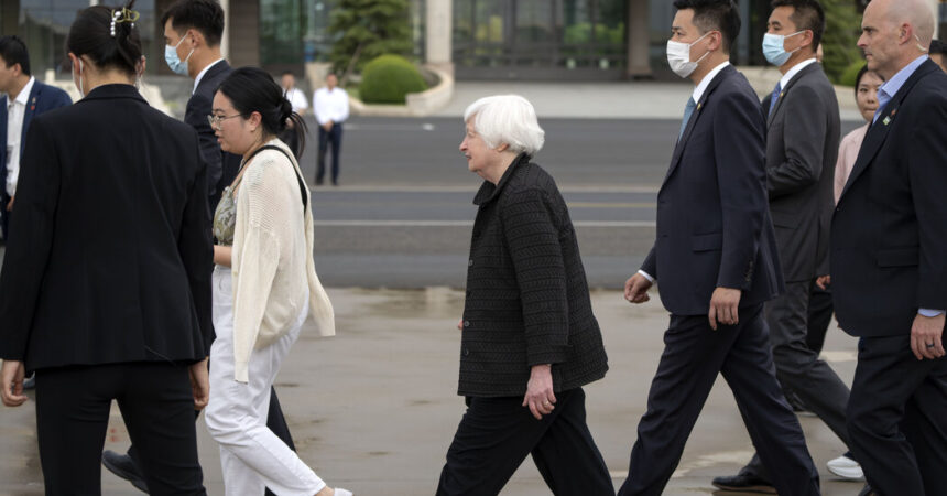 Yellen Arrives in Beijing in a Bid to Ease Tensions