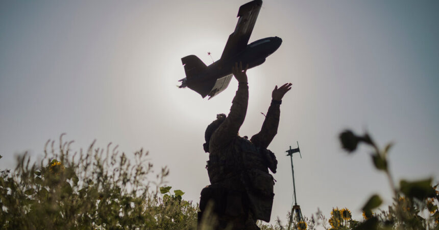 A Drone’s View Behind Russian Lines: Cratered Fields and Charred Armor