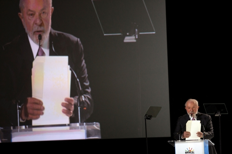 Brazilian president Lula da Silva at the BRICS summit in Johannesburg, South Africa, on 22 August 2023.