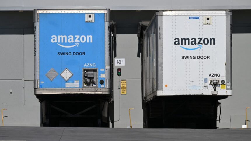 Amazon surges as Apple stumbles