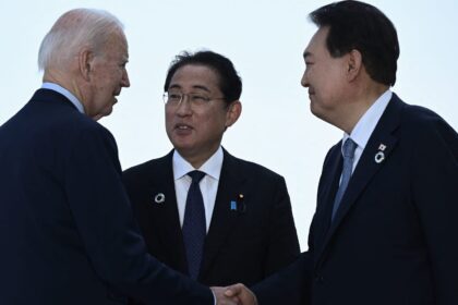 Biden hosts leaders of Japan and South Korea at Camp David meeting