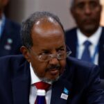 Somali president Hassan Sheikh Mohamoud in Washington on 13 December 2022.