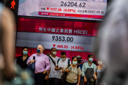 Hong Kong's benchmark Hang Seng index closes in bear market territory
