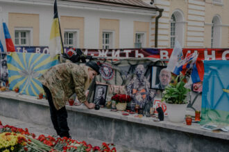 Mourners Visit Memorial for Wagner in Moscow