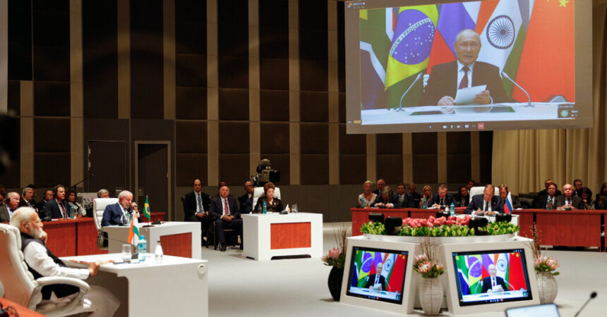 Putin Again Blames West for Ukraine War In Speech to BRICS Summit