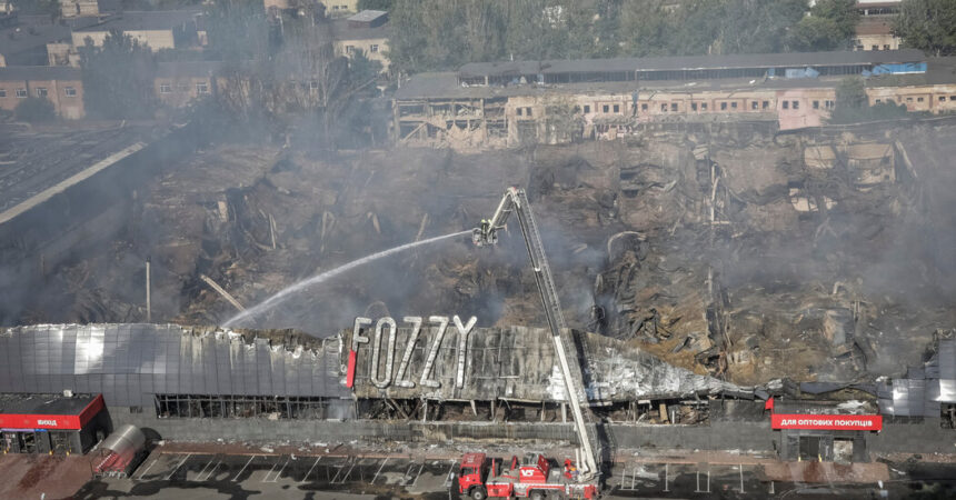 Russian Attack Destroys Supermarket in Odesa