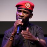 Ugandan opponent Robert Kyagulanyi Ssentamu, known as Bobi Wine, in July 2023.