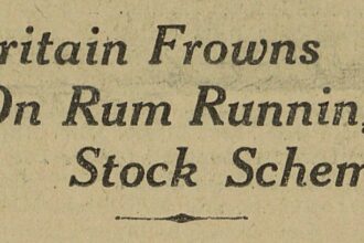 1923: Britain Frowns on Rum Running Stock Scheme