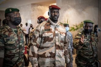 President Mamady Doumbouya in Conakry on 17 September 2021.